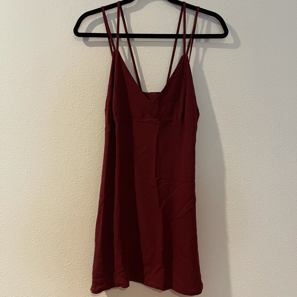 Maroon strap dress